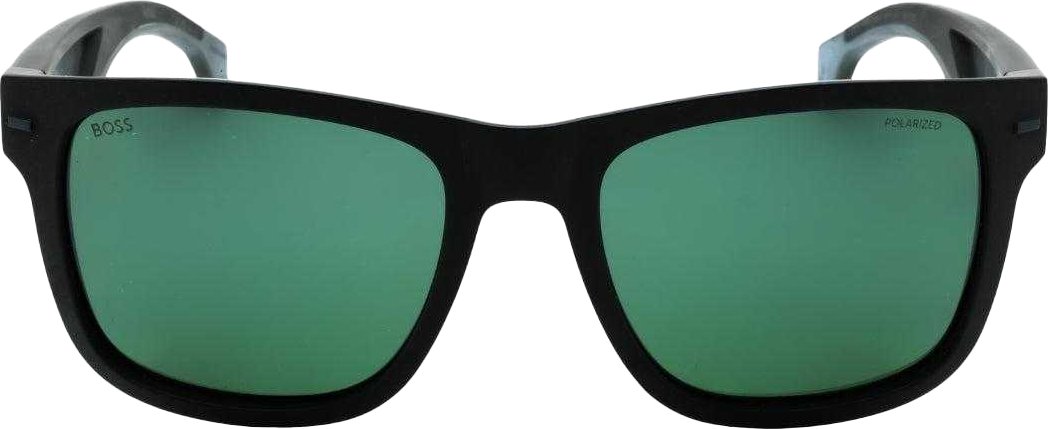 Hugo Boss - Polarisiert-Sonnenbrille für Herren, Matt (Schwarz/Grün)