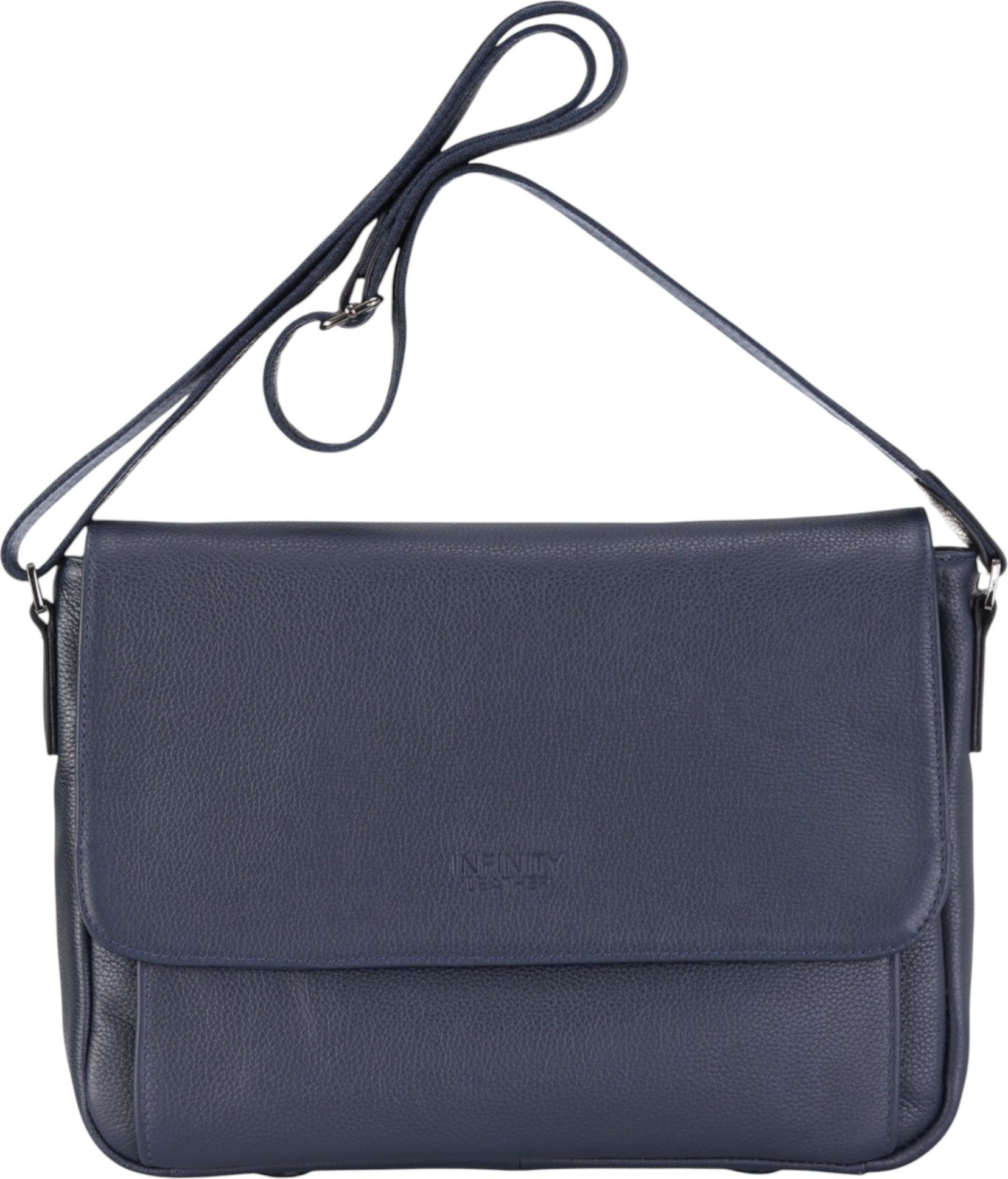Echtes Leder Marineblau Laptoptasche Reise Arbeitstasche Messenger Satchel - Camden