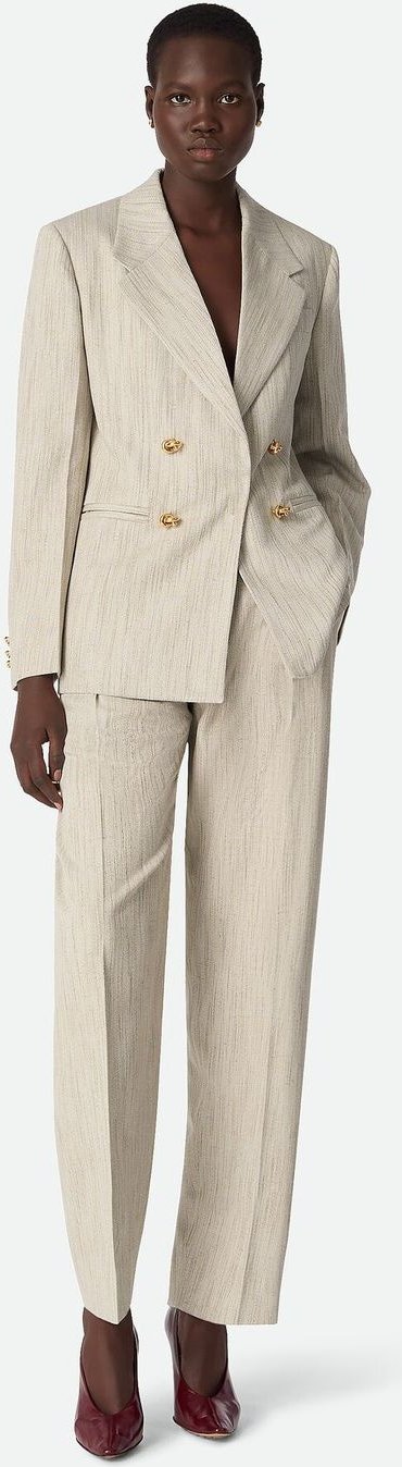 Melange Sand Viskose-Mix Blazer