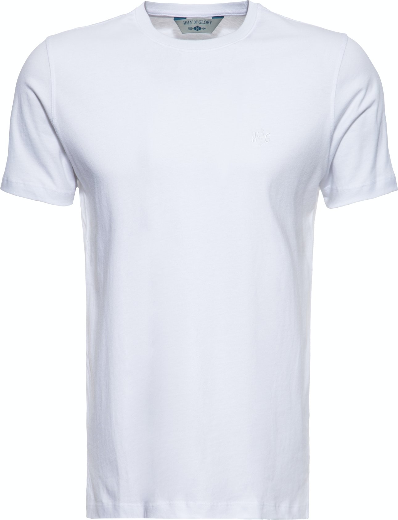 Way of Glory Herren WAY OF GLORY Herren Premium Basic T-Shirt mit klassischem Rundhals weiß