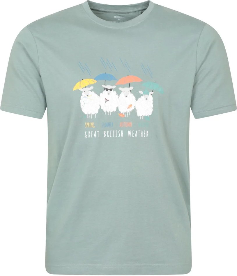 Mountain Warehouse - "Great British Weather" T-Shirt für Herren/Damen Unisex (Helles Khaki)