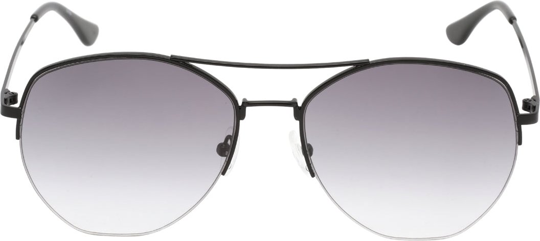 Calvin Klein – Graue, schwarze Sonnenbrille mit Verlaufsglas