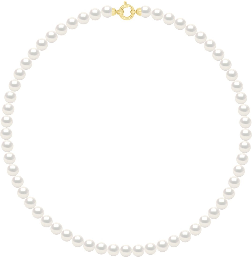 Halskettenreihe Prinzessin aus echten Süßwasser-Zuchtperlen rund 6-7 mm