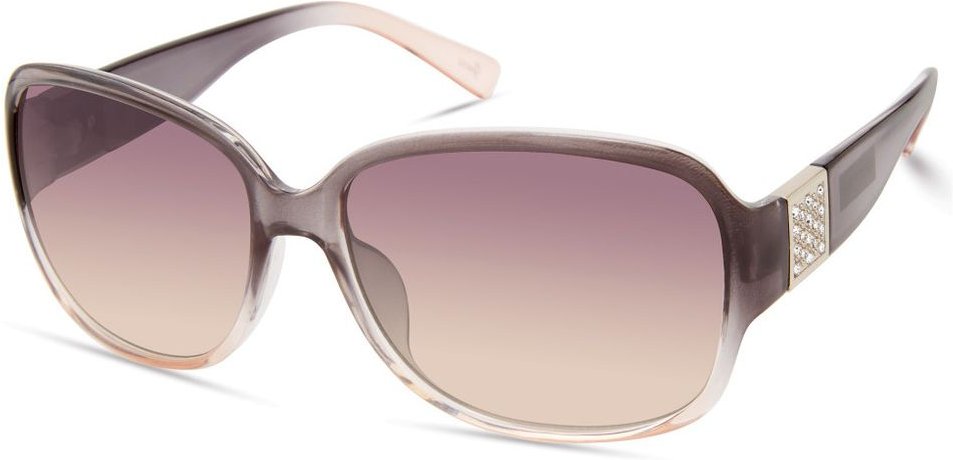 Kristallverzierte Quadratische Sonnenbrille