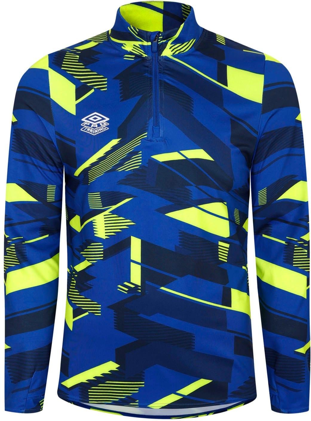 Umbro - "Premier" Midlayer für Herren, Aufwärmen (Blau/Gelb)