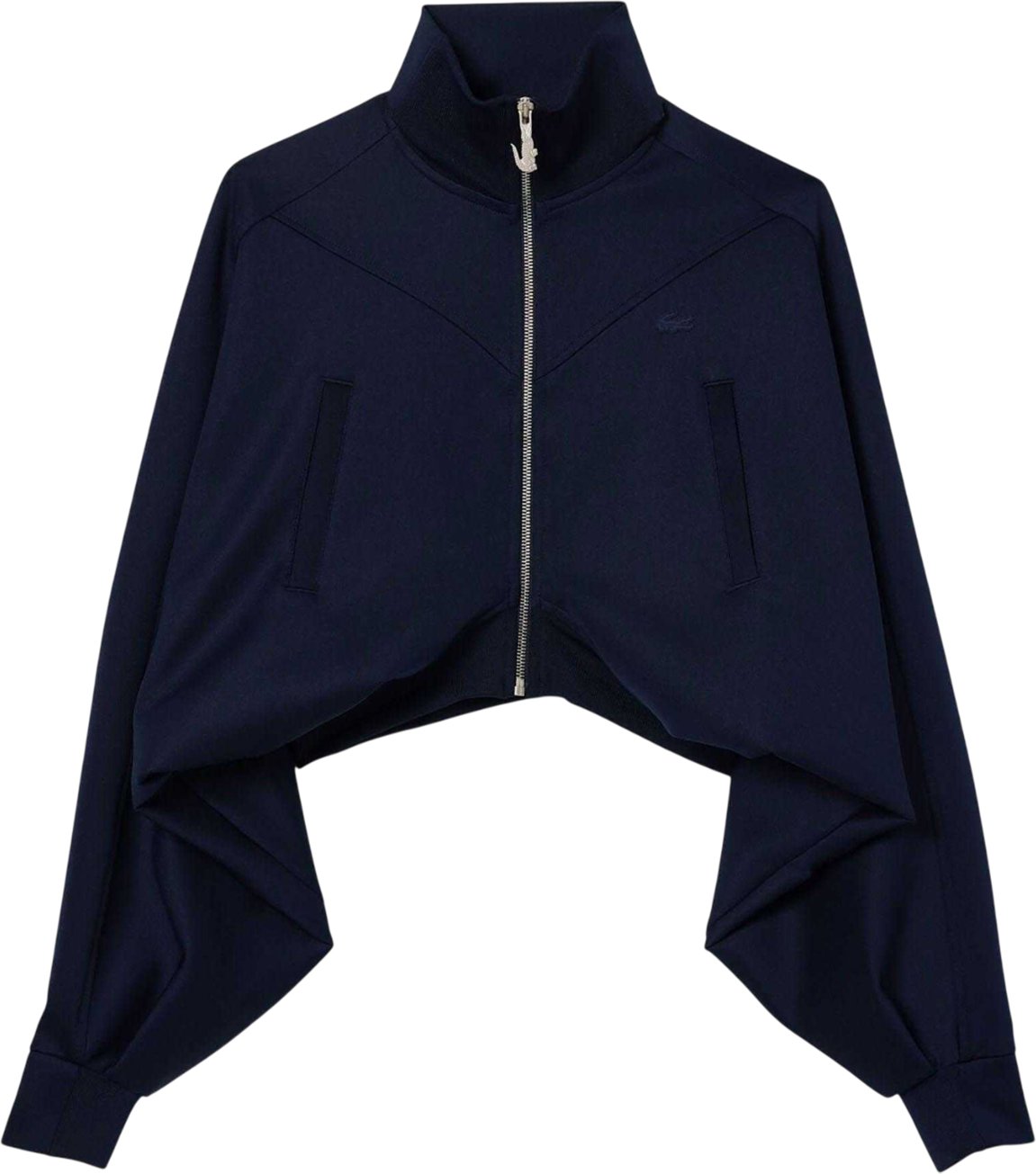 Lacoste - Kurzes Sweatshirt für Damen, Durchgehender Reißverschluss (Marine)