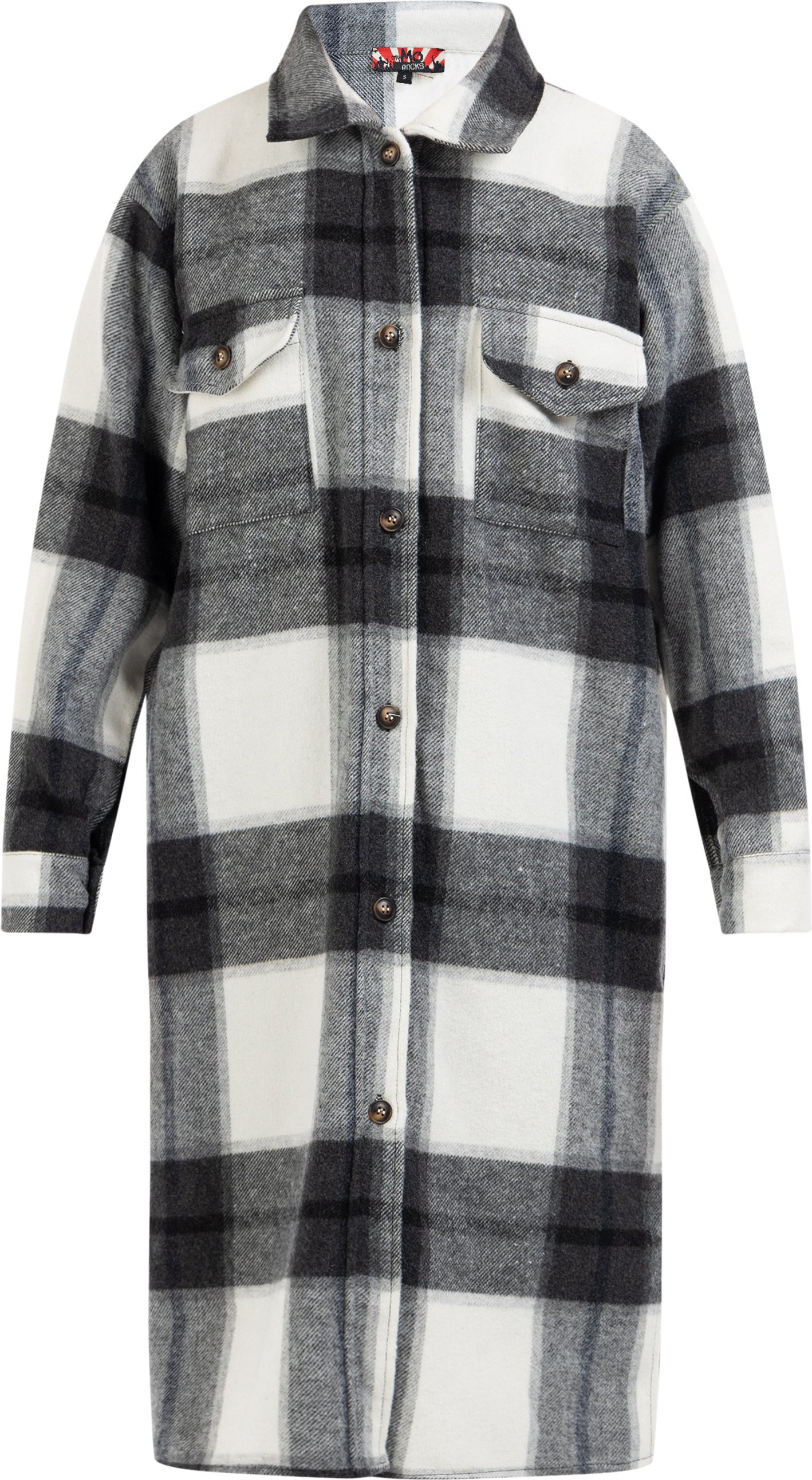 Mymo Kaminsims Damen schwarz-wollweiß