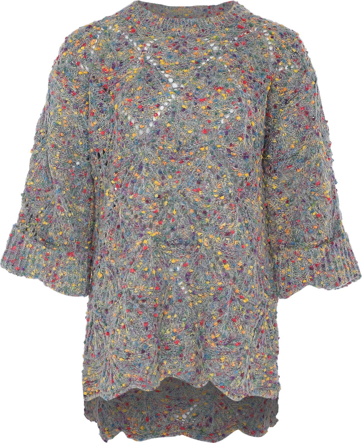 Mymo Pullover Frauen Grau Melange Mehrfarbig