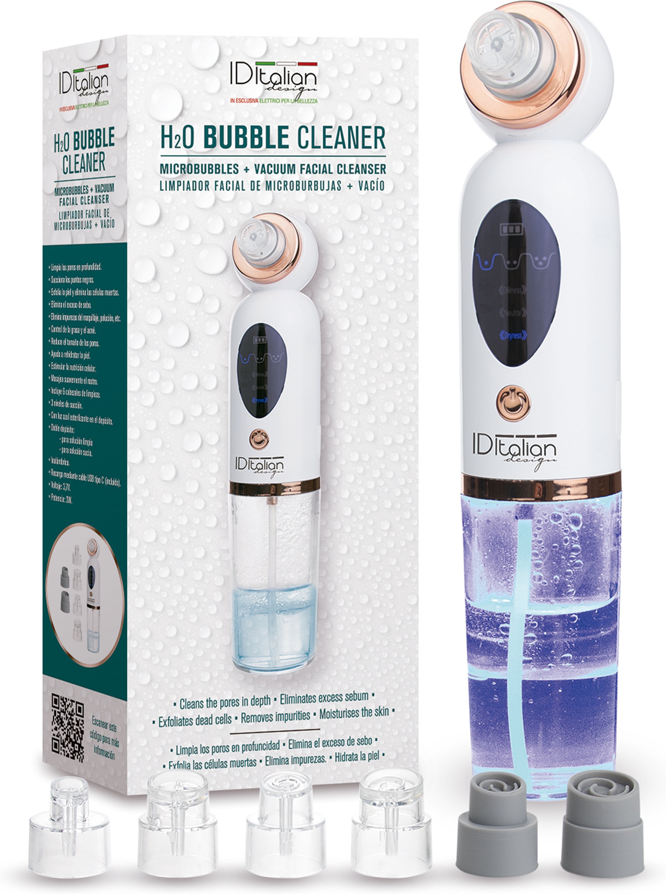 H2O PURIFYING BUBBLES, MIKROBLÄSCHEN + VAKUUM-GESICHTSREINIGER