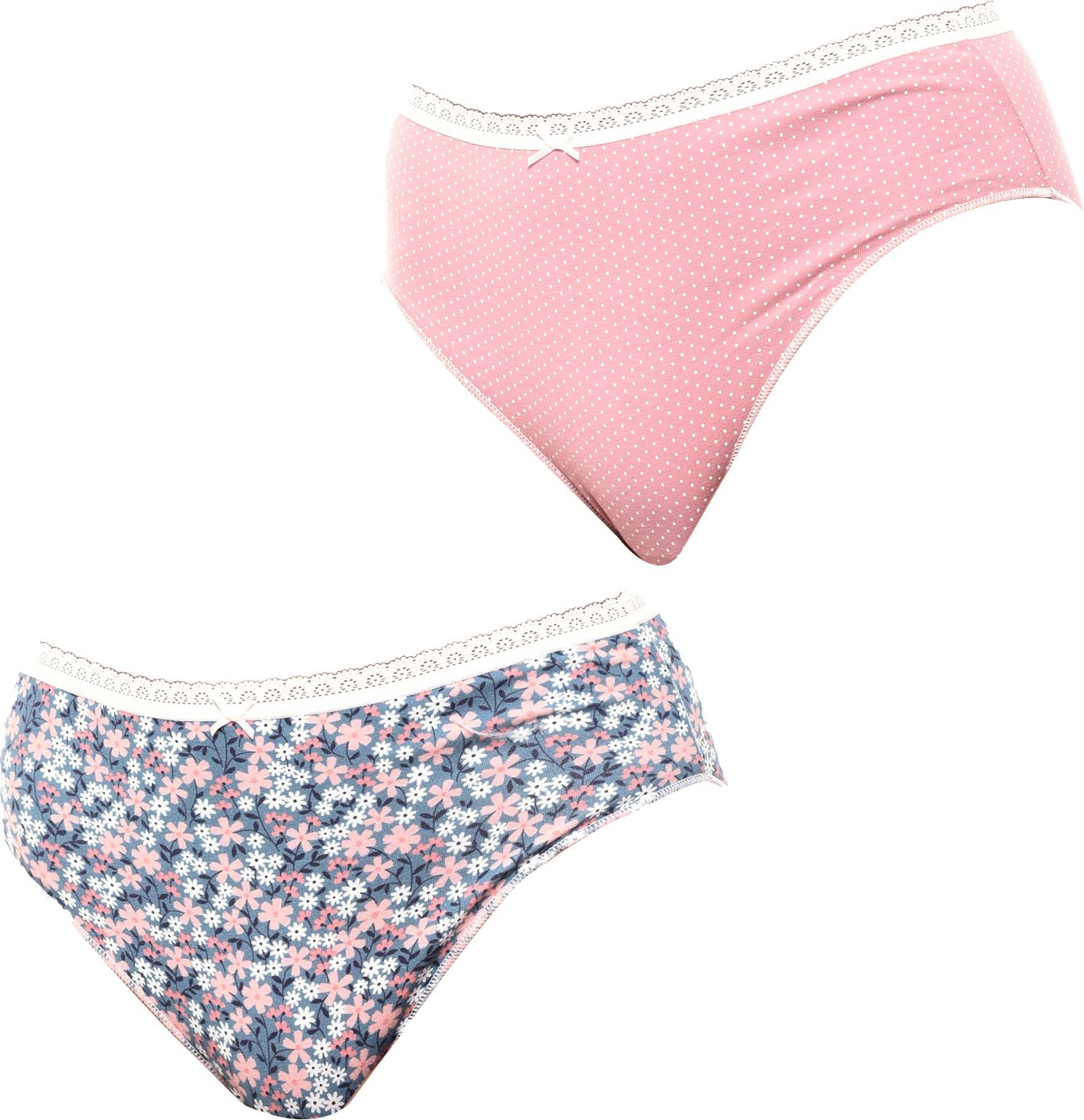 Packung x 2 Brislip Coquettes Baumwollhöschen JPB3 Frau