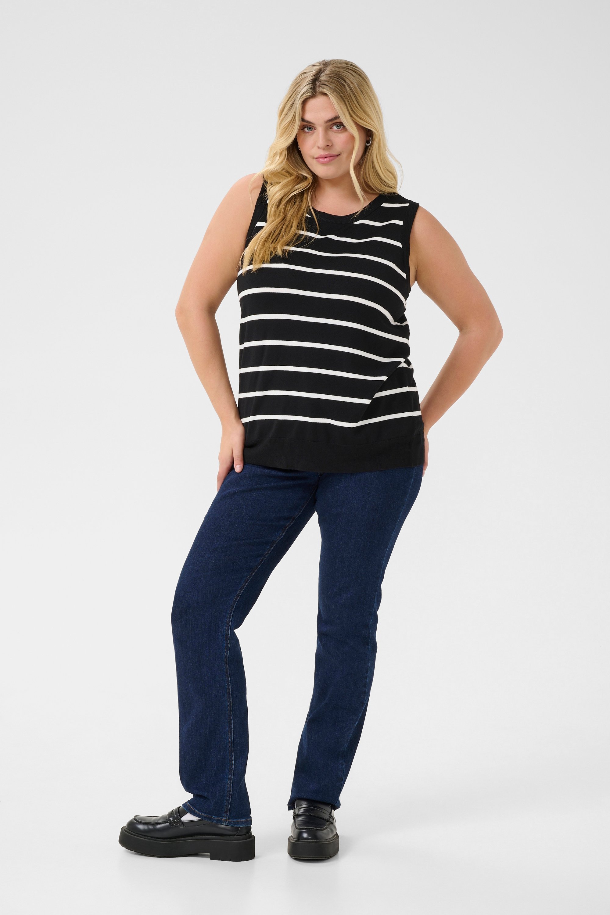 Strickpullover Regular fit black offwhite