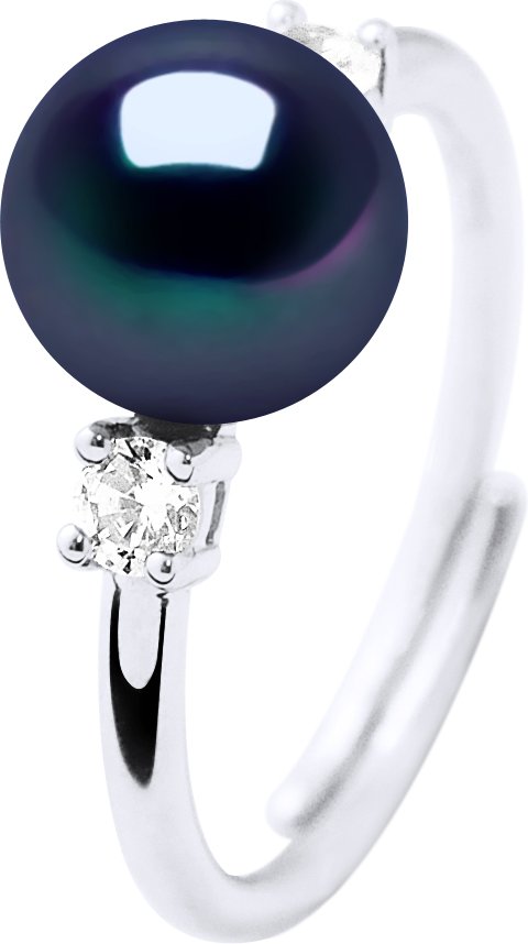 Ringschmuck - Echte Süßwasser-Zuchtperle, rund 7-8 mm