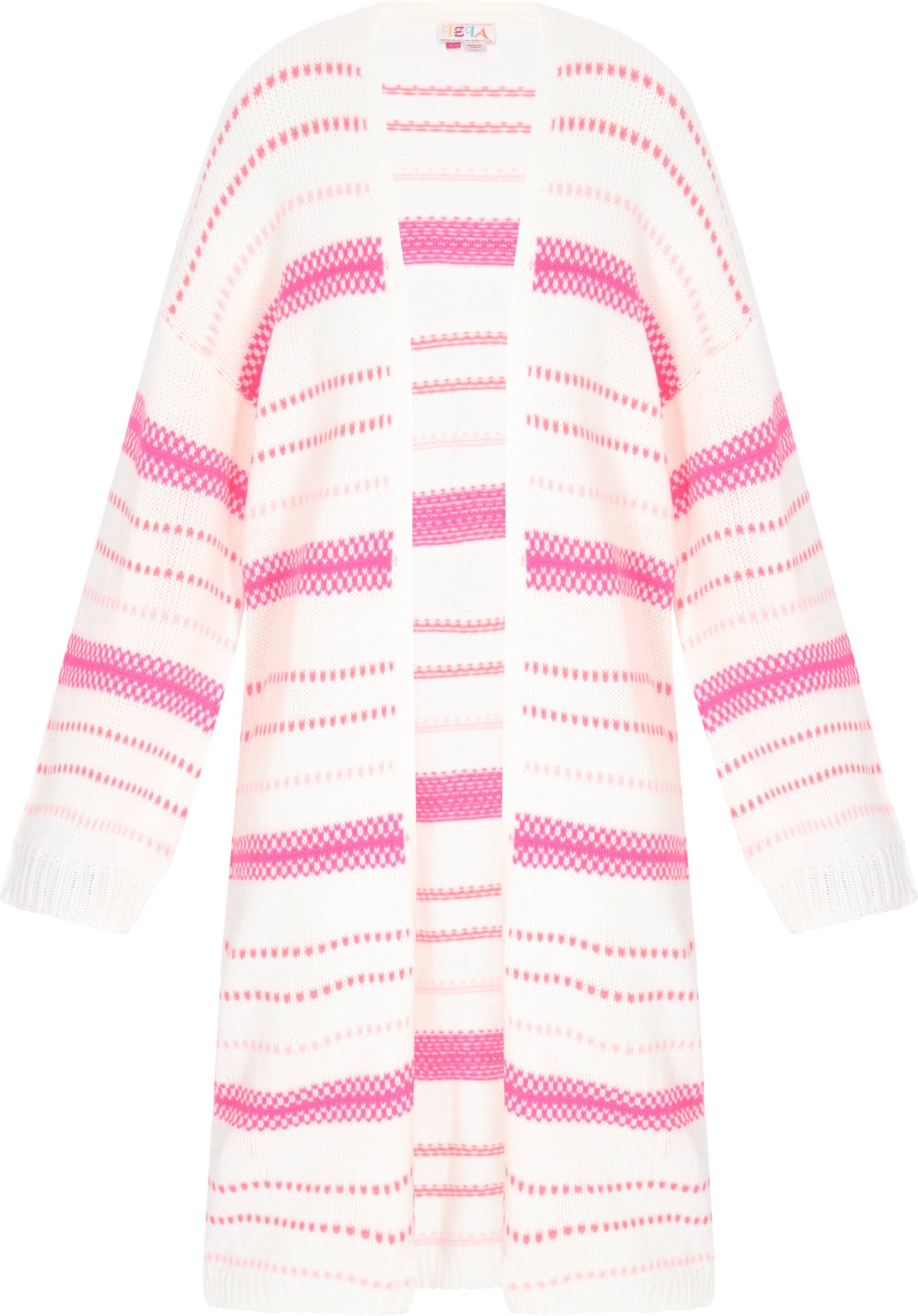 IZIA Strickjacke Frauen cremeweiß rosa