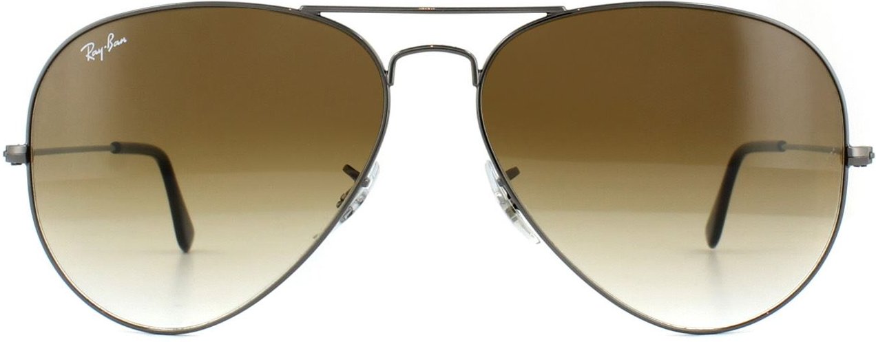 Thumbnail - Ray-Ban Lunettes De Soleil Aviator 3025 Gunmetal Brun Dégradé 004/51 62mm