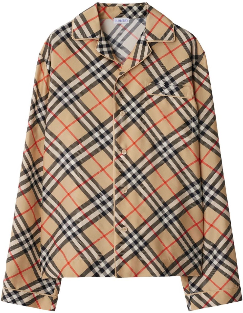 Besticktes Seidenhemd