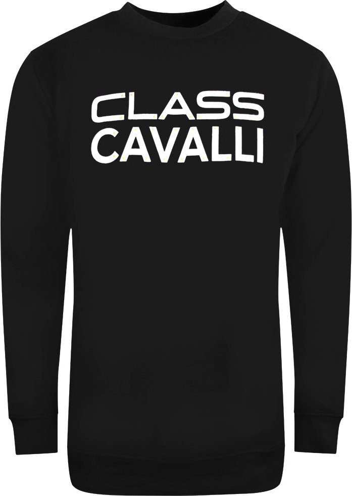 Cavalli Class Bolted Logo Schwarzes Sweatshirt