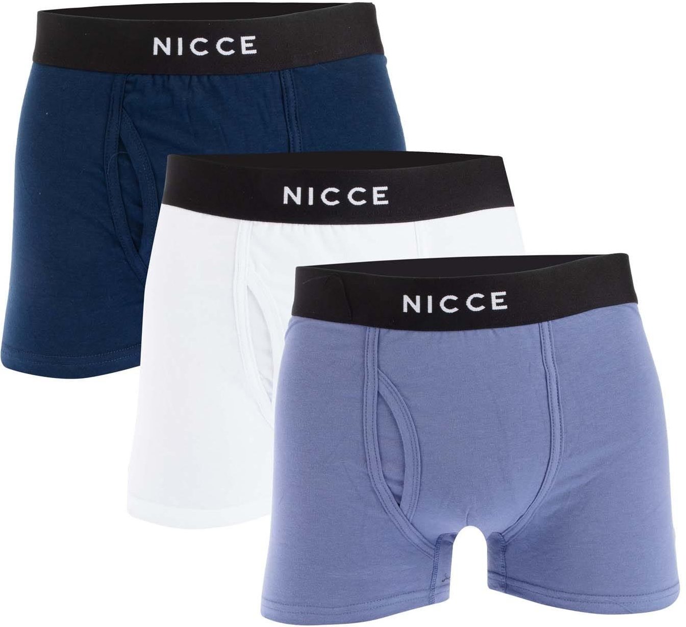 Nicce - "Hikari" Boxershorts für Herren(3er-Pack) (Blau/Himmelblau/Weiß)