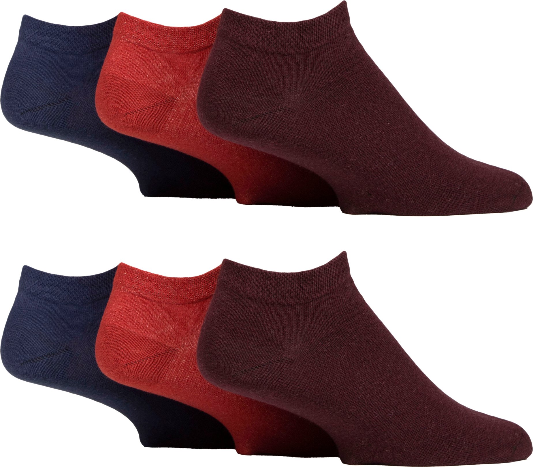 Thumbnail - 6er-Pack Herren Diabetiker Trainingssocken | Gepolsterte Fußweite Knöchelsocken