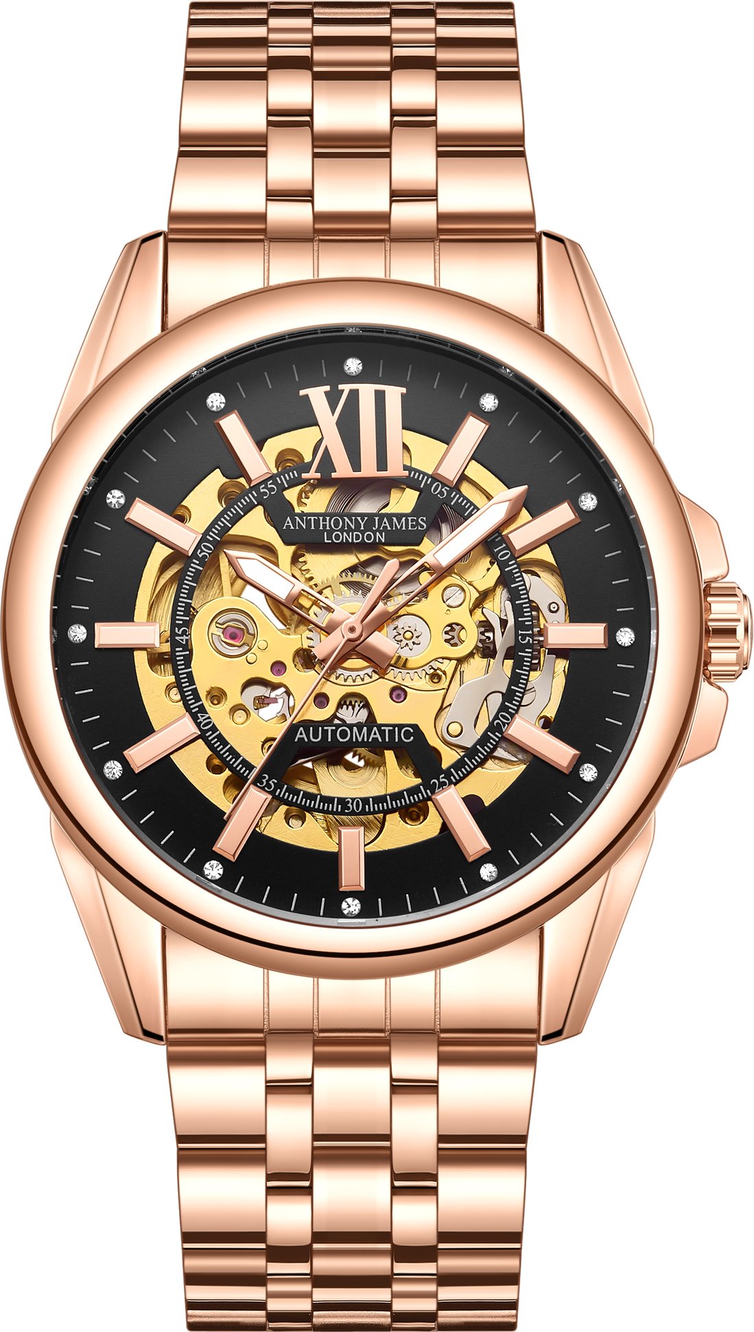 Handgefertigte Uhr Anthony James Limited Edition Mystique Automatic Rose Watch
