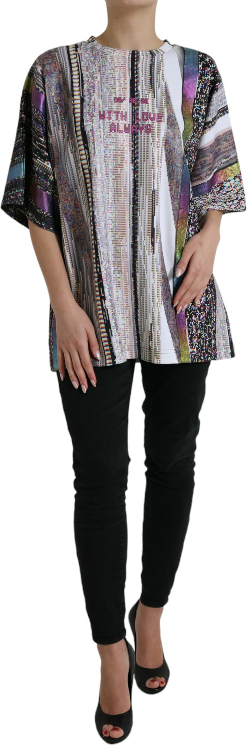 Überdimensionales Grafik-T-Shirt mit kurzen Ärmeln