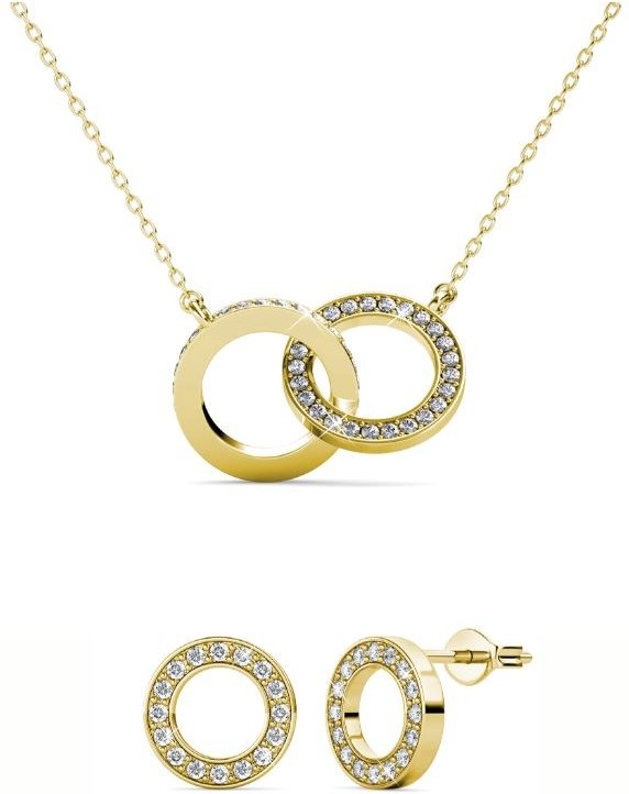 Boucles d'oreilles Ophir - Doré et Cristal