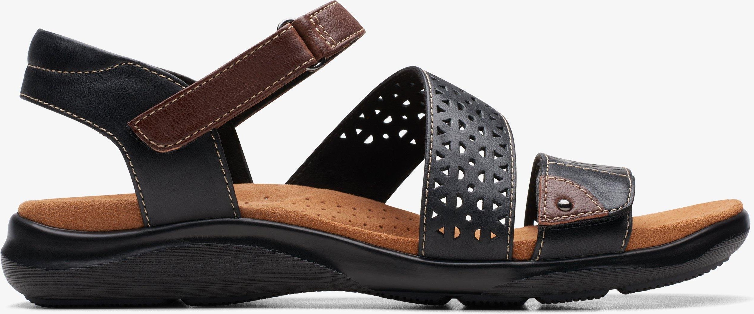 Kitly Way schwarze Leder-Sandalen