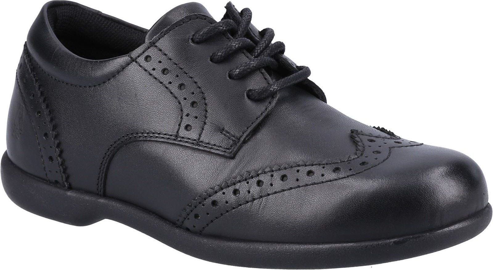 Thumbnail - Hush Puppies Bridget JNR Mädchen Brogues Aus Schwarzem Leder