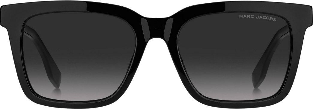 Marc Jacobs – Sonnenbrille mit schwarzem Rahmen und dunkelgrauen Gläsern