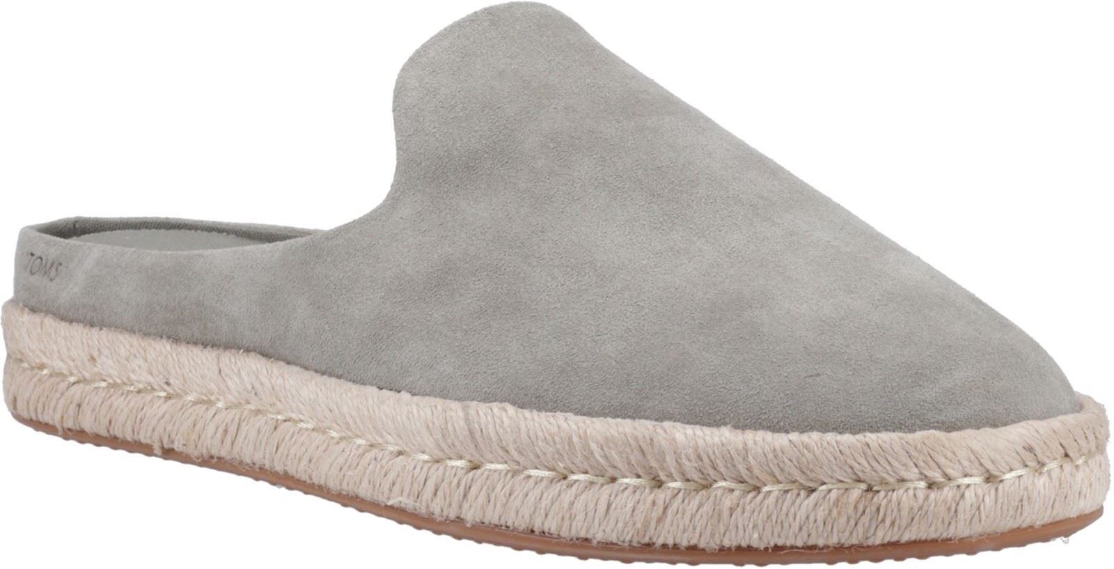 TOMS Santiago Mule Leder Herren Hausschuhe in Vetiver-Grau