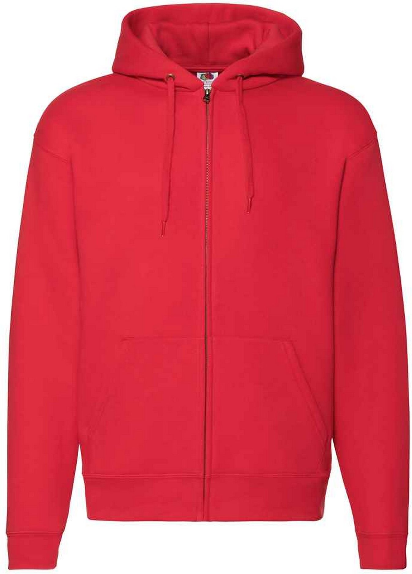 Fruit of the Loom - "Premium" Hoodie mit durchgehendem Reißverschluss für Herren/Damen Unisex (Rot)