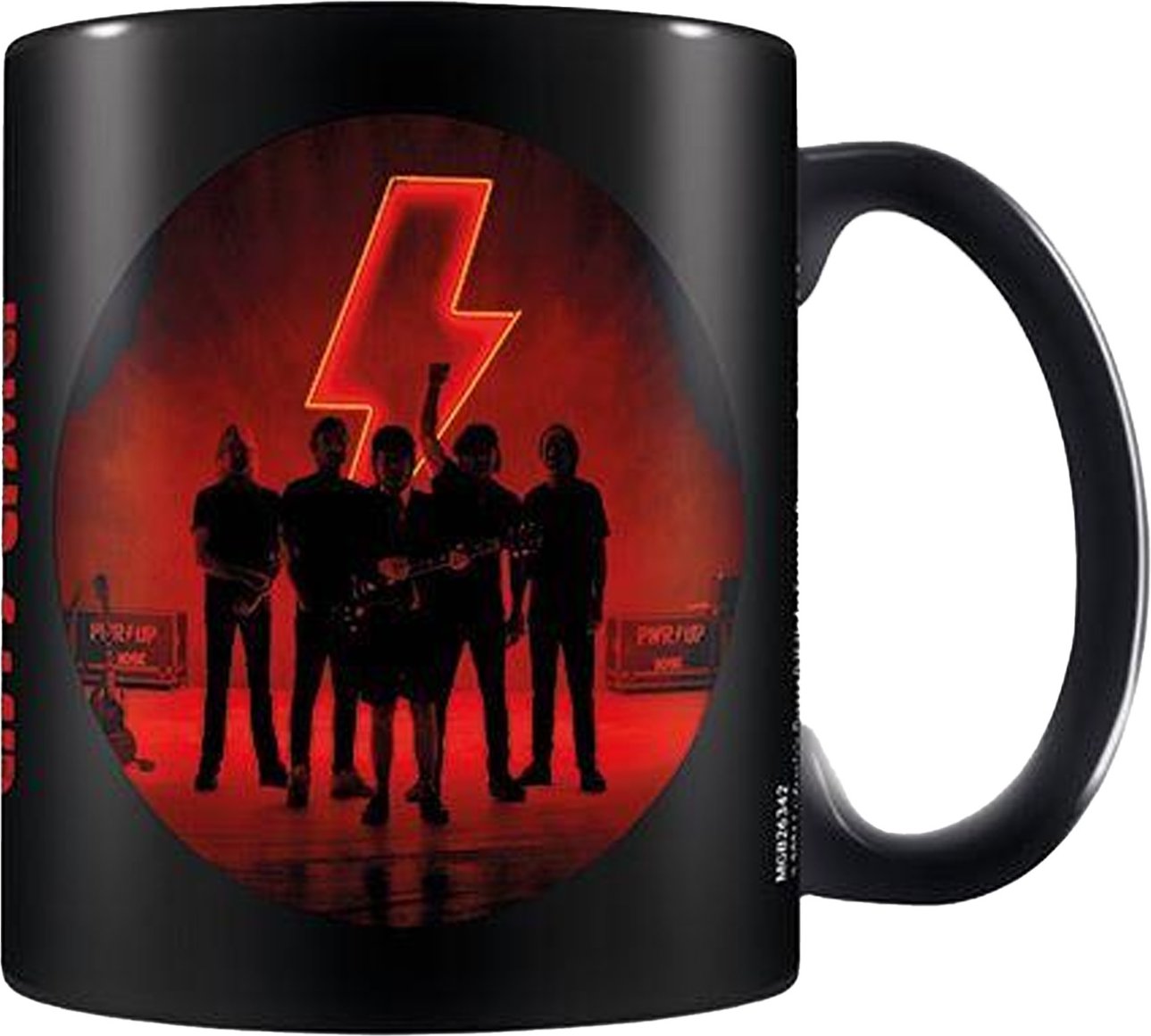 AC/DC - Kaffeebecher "Pwr Up" (Schwarz/Rot)