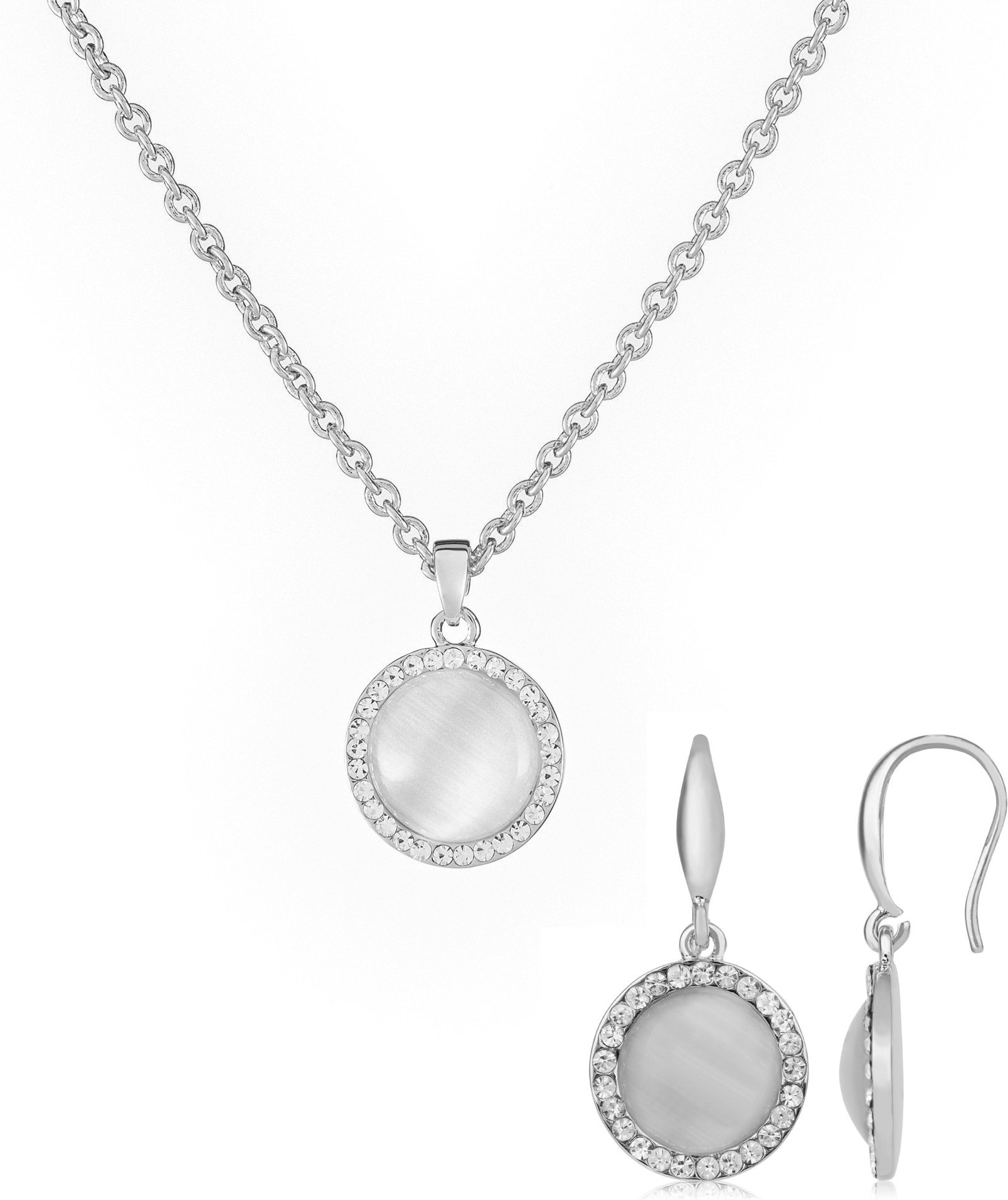 US Polo Assn Schmuck Aurore Rhodium Parure