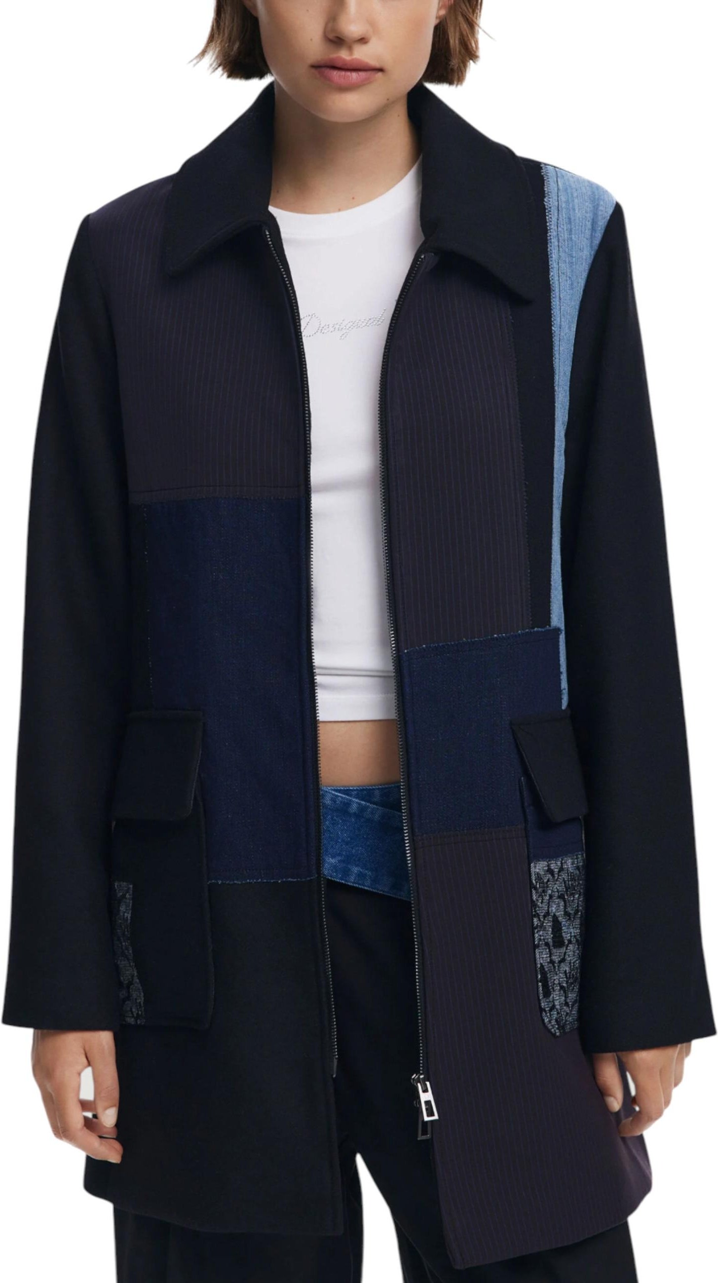 Patchwork-Denimjacke