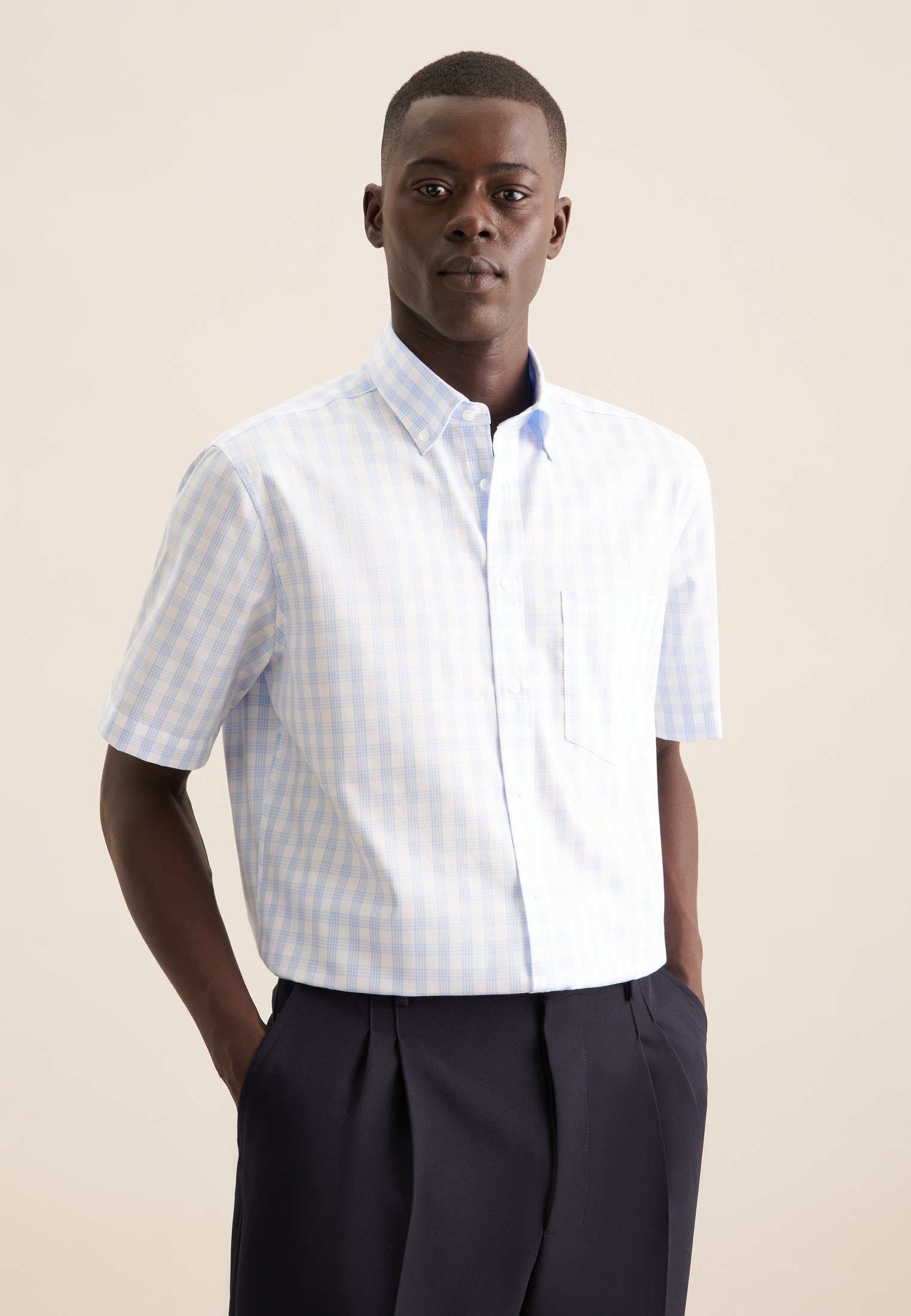 Business Hemd Herren Hellblau