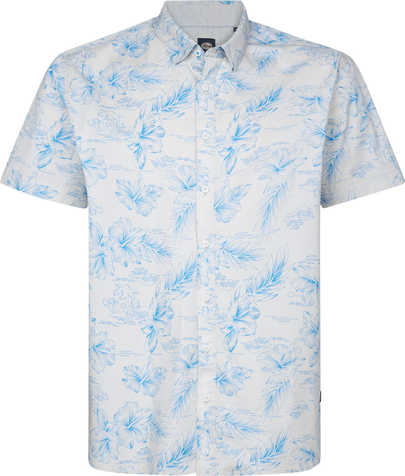 Thumbnail - Petrol Industries - Hemd mit Allover-Muster in Plus Size Mariner Herren - Weiß