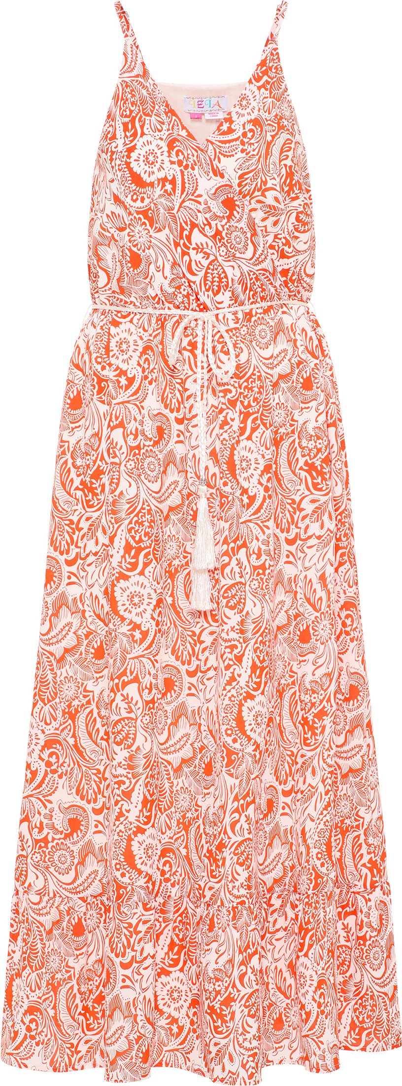 IZIA Kleid Damen rot weiss