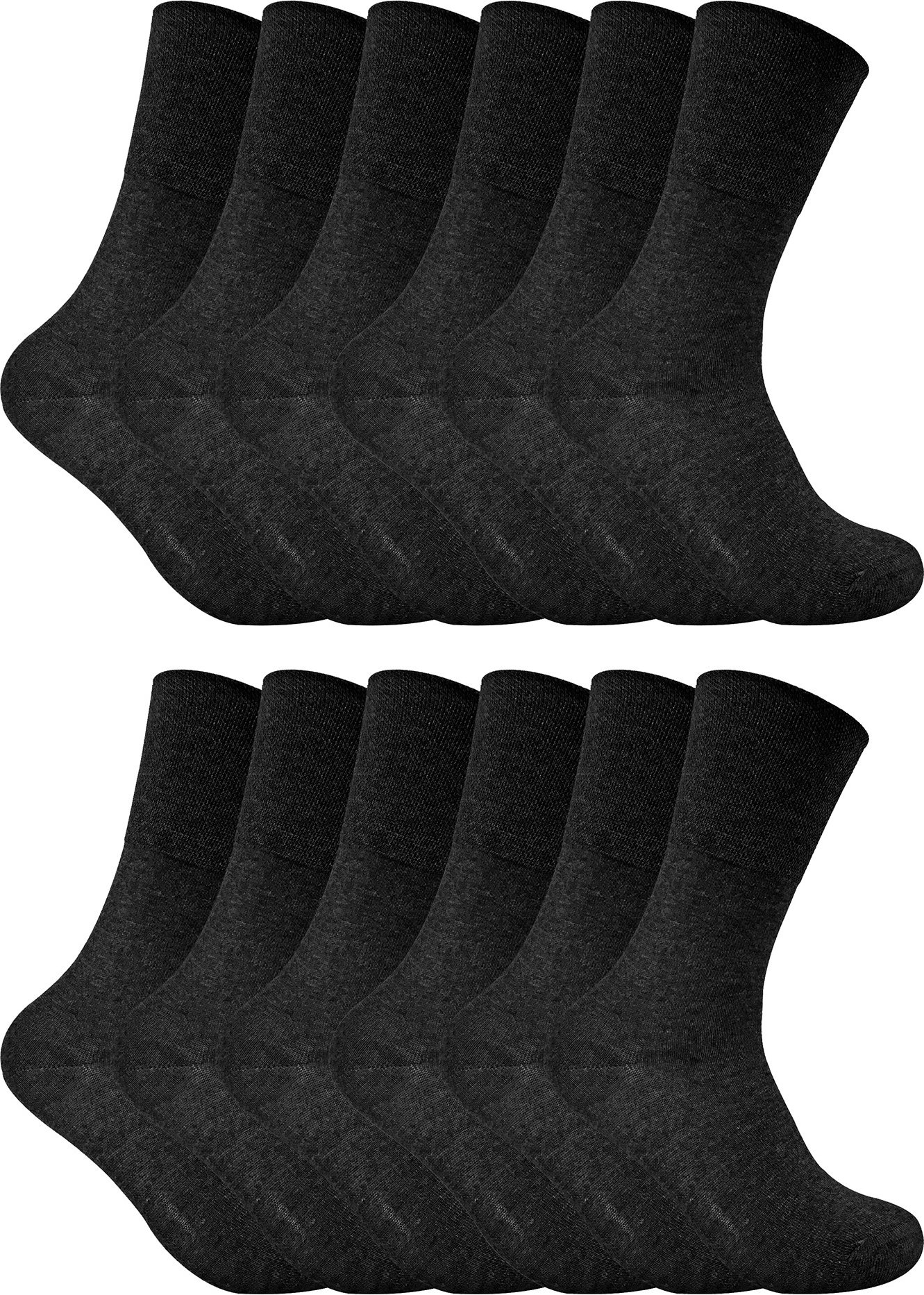 12 Pack Damen nicht elastische thermische diabetische Socken | Socken Snob | Frauen Soft Top Socken für schlechte Durchb...