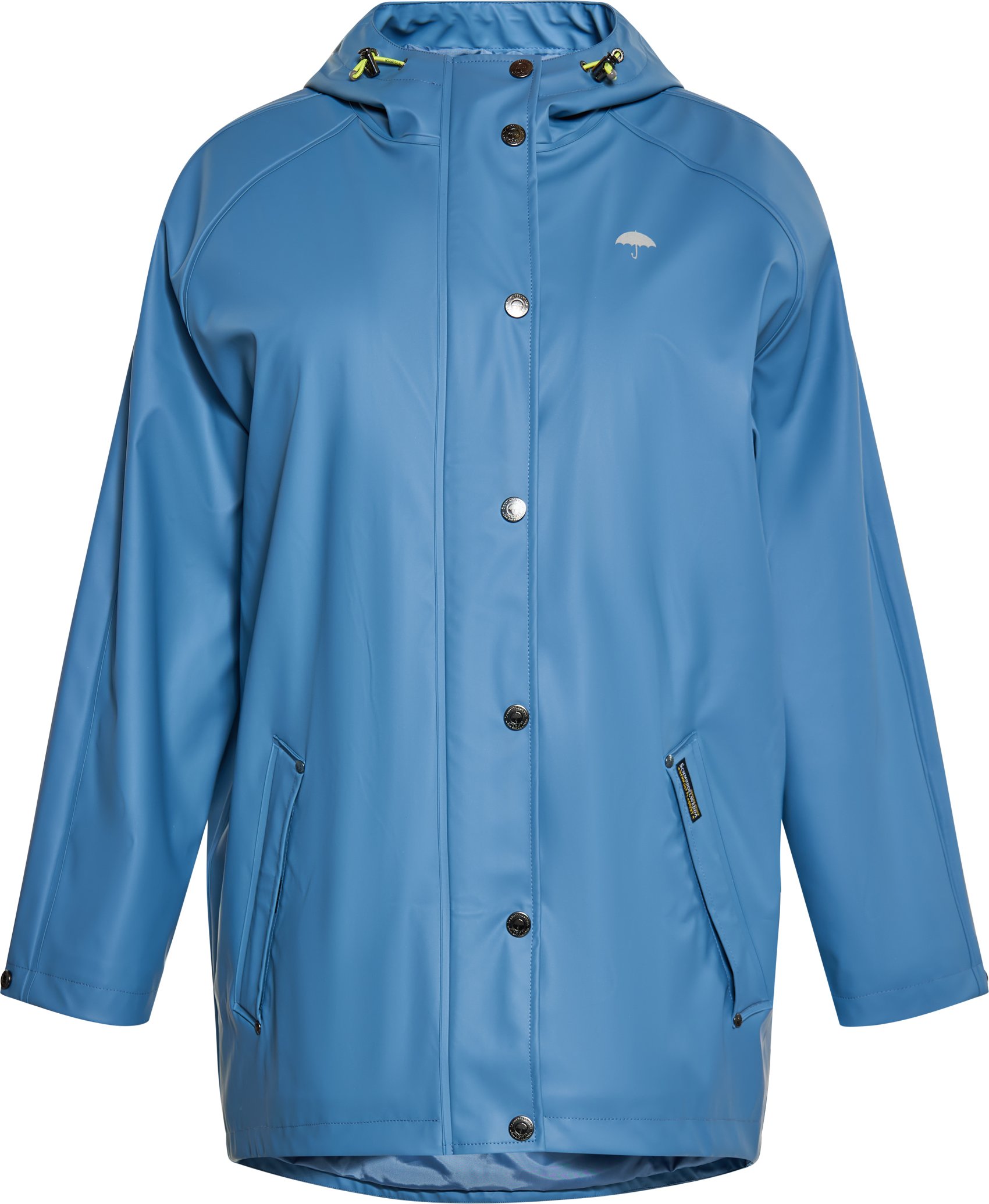 Schmuddelwedda Regenmantel in großen Größen Damen Stahlblau