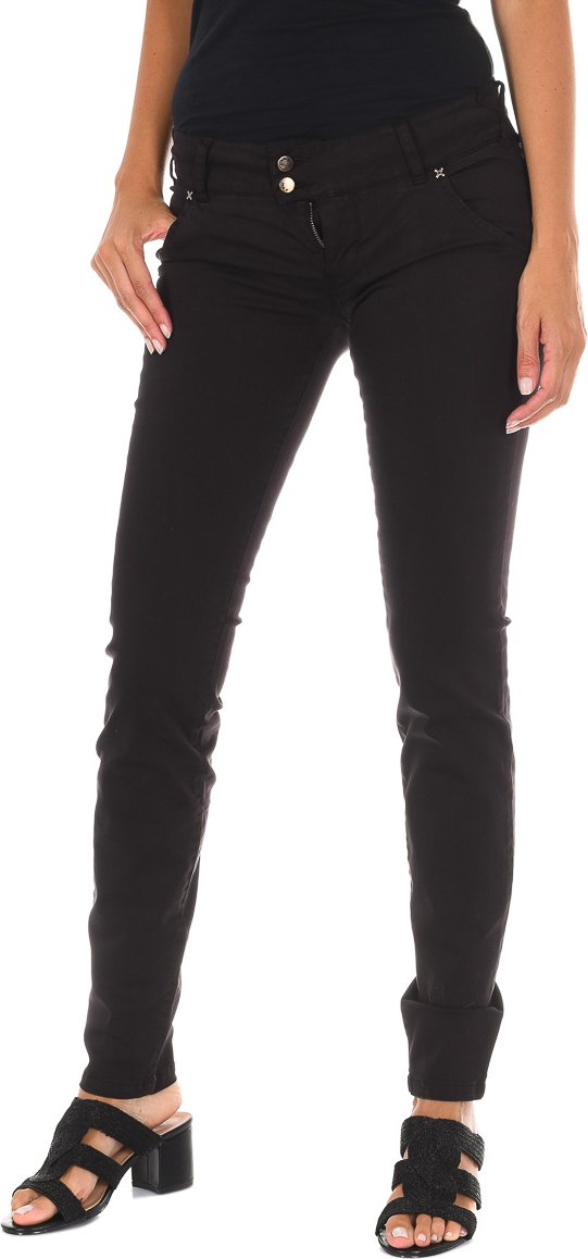 Lange Hose mit schmal geschnittenen Säumen 10DBF0115 woman