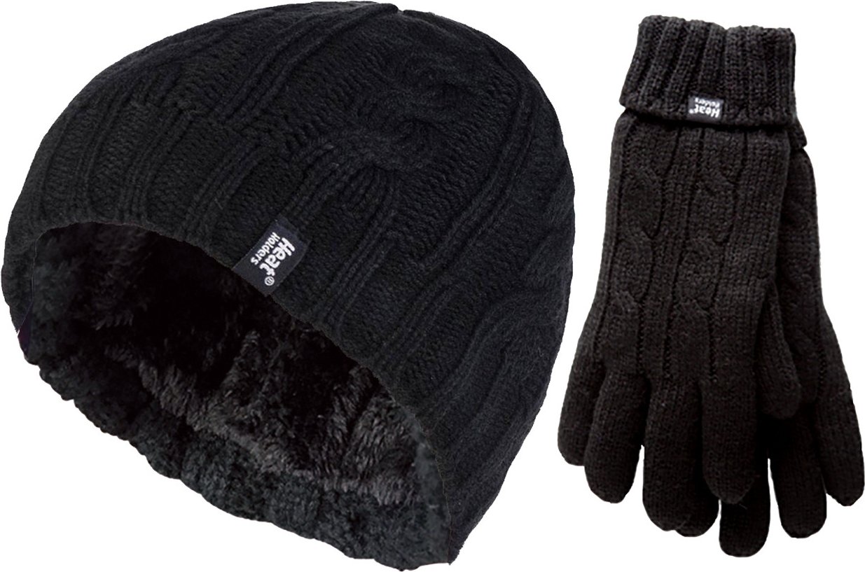 Heat Holders - Damen Mütze & Handschuhe Set für den Winter - Schwarz