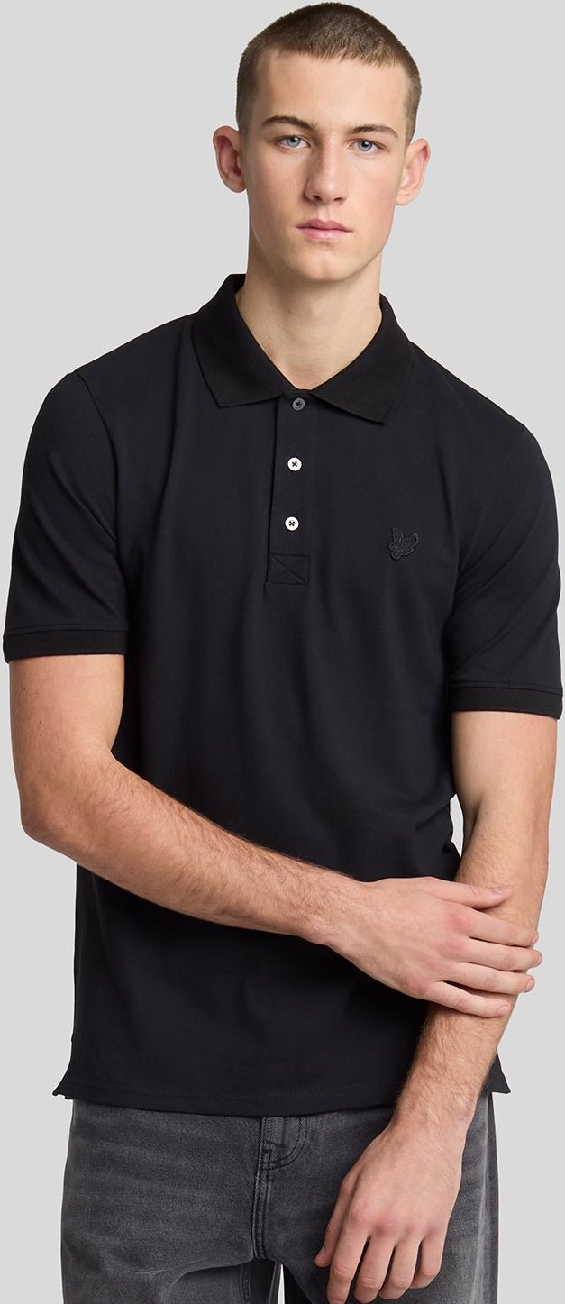 Lyle & Scott Poloshirt aus superfeiner Baumwolle – Schwarz