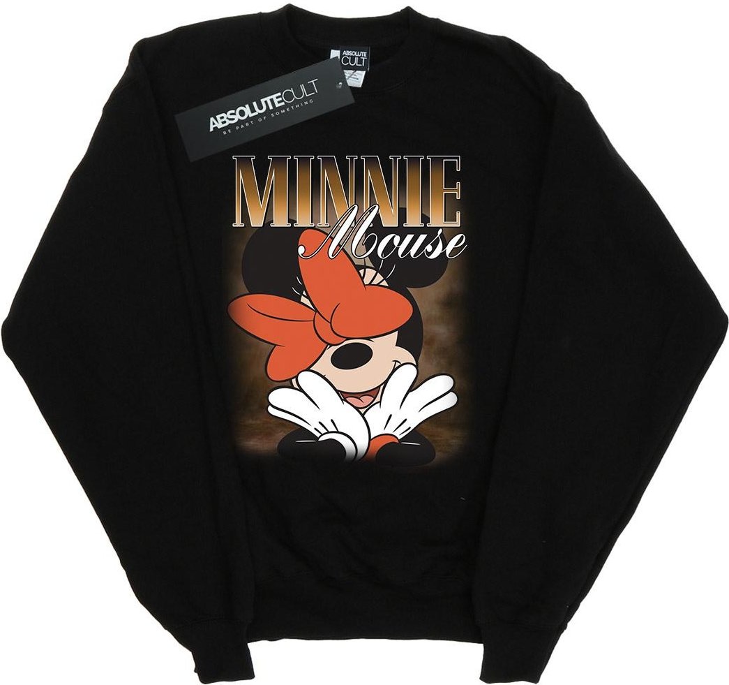 Disney - "Minnie Mouse Bow Montage" Sweatshirt für Damen (Schwarz)