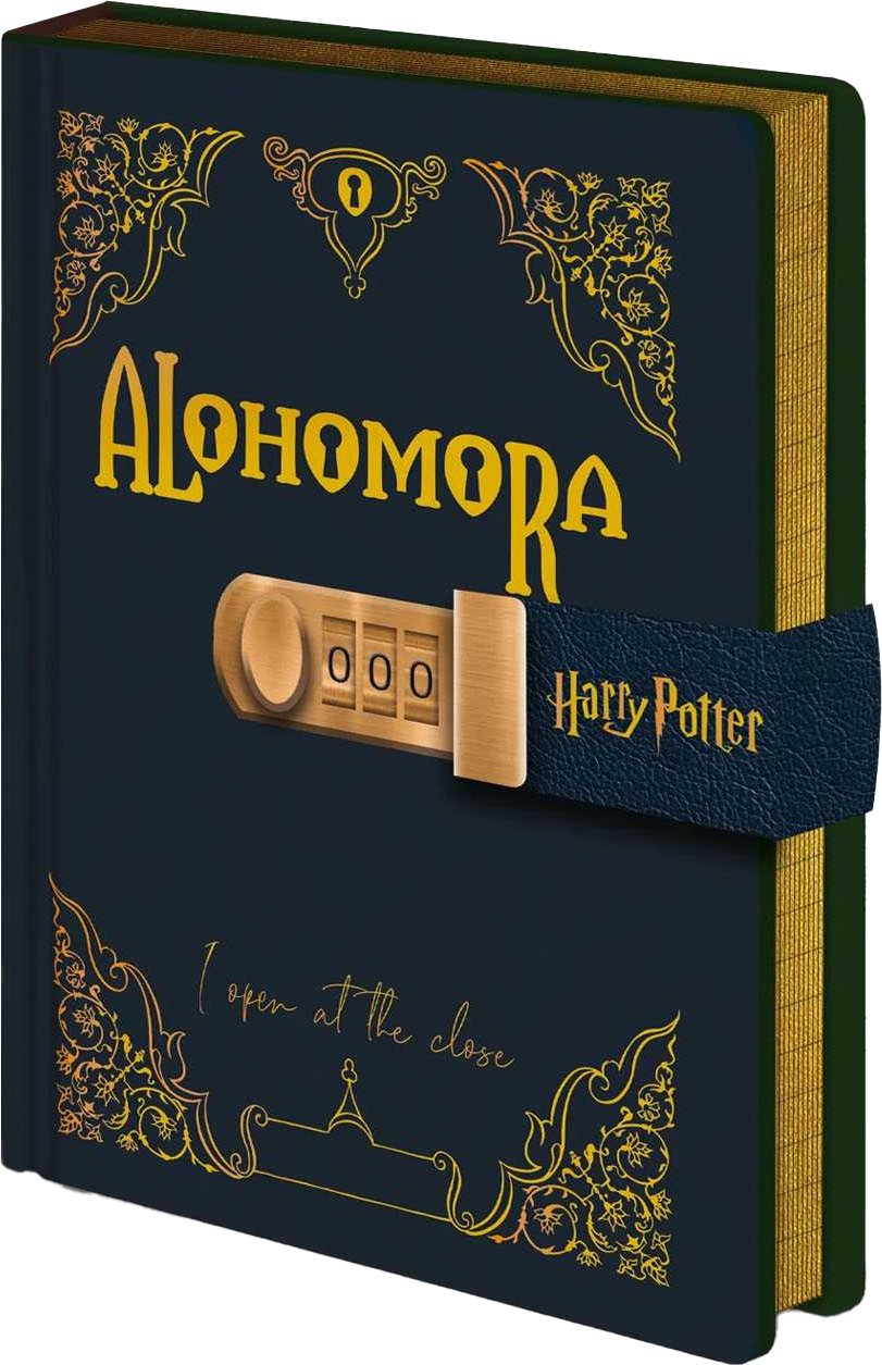 Harry Potter - Tagebuch "Alohomora", Verschließbar, A5 (Schwarz)