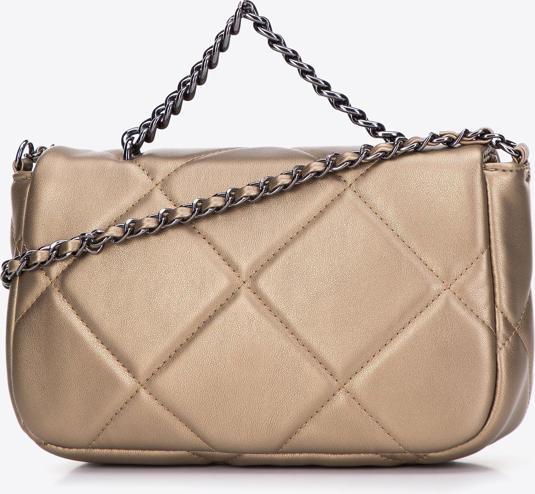 Wittchen Damenhandtasche, gesteppt mit Quadraten an einer Kette, klein