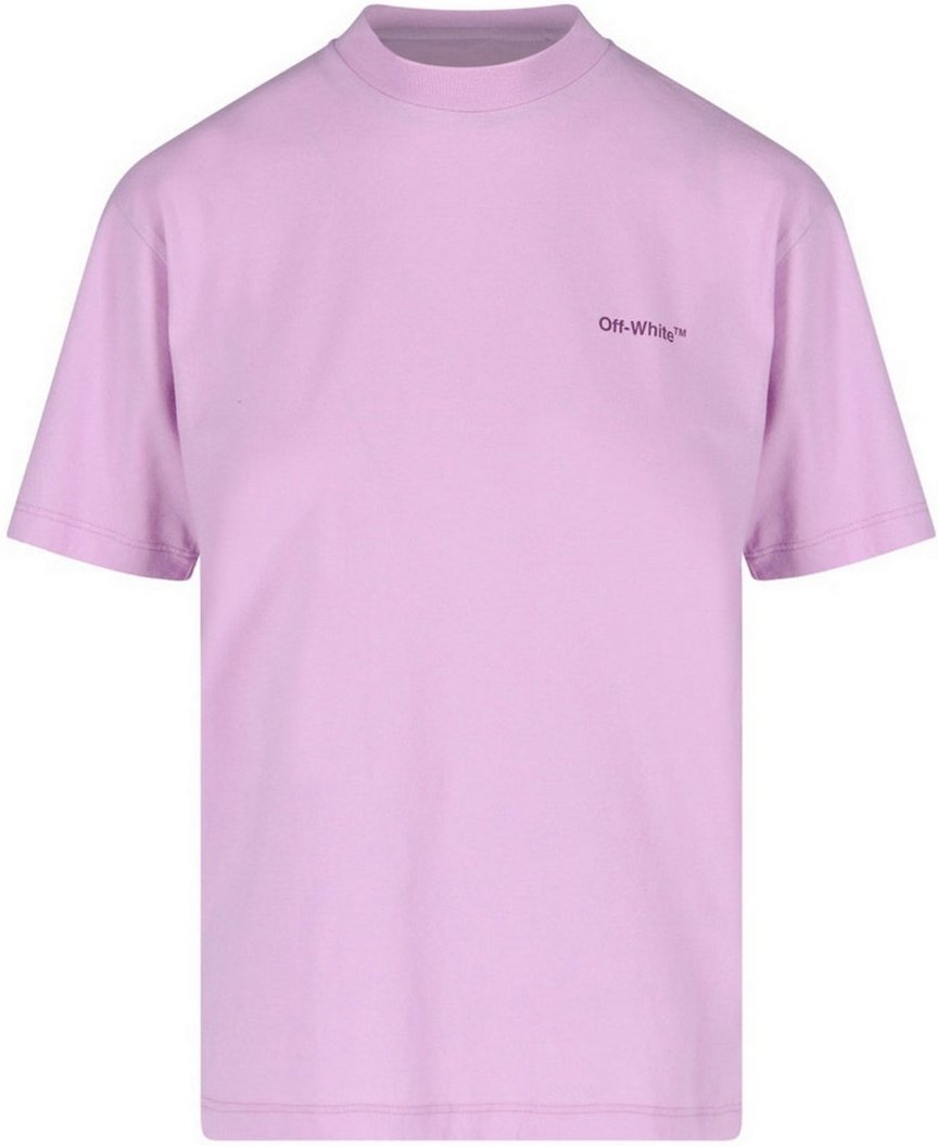 Off-White Diag Logo Regular Fit Lila T-Shirt
