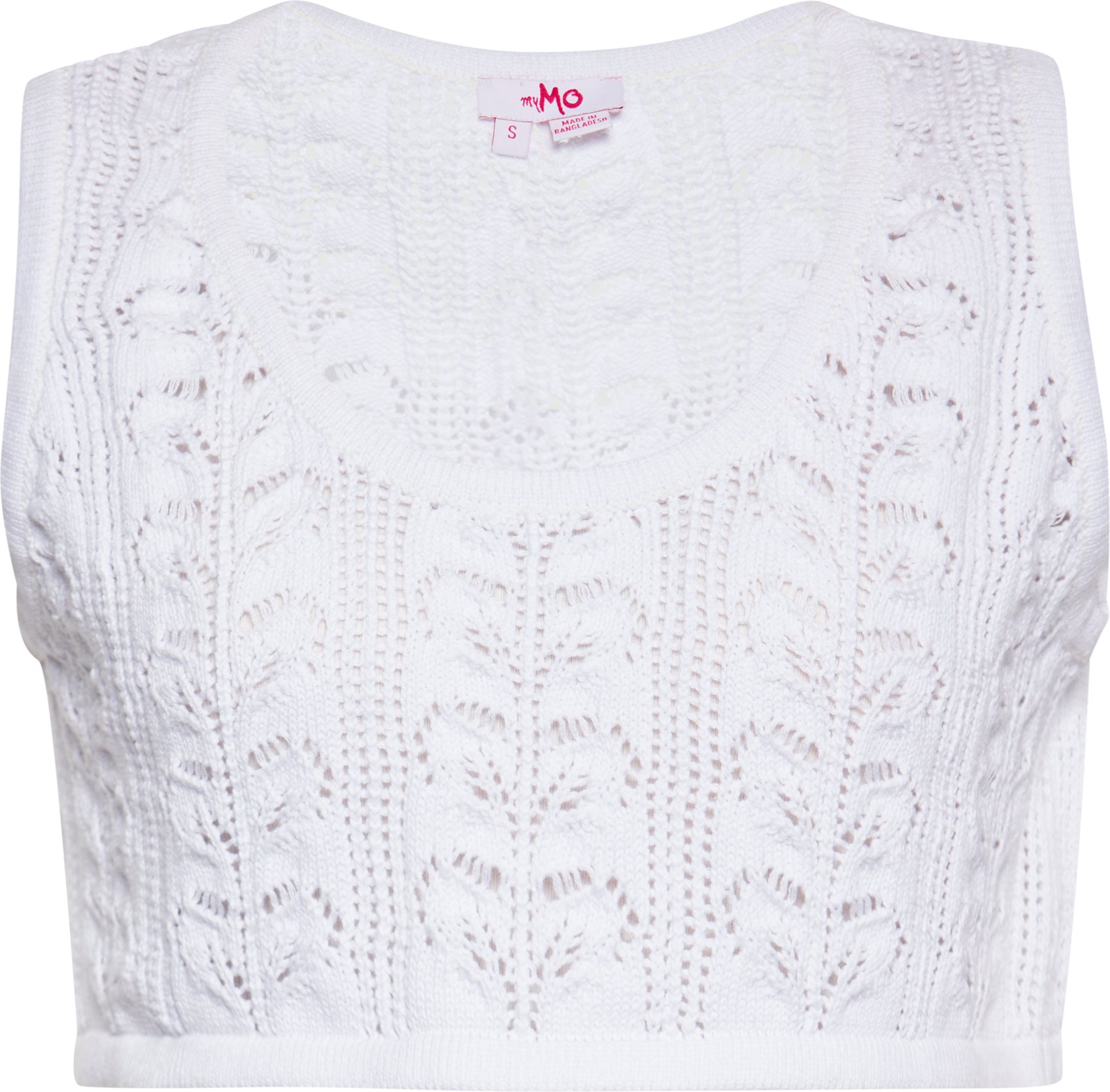 Mymo Crop-Top Damen weiss