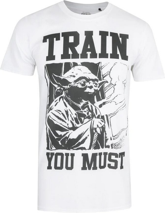 Star Wars - T-shirt TRAIN YOU MUST - Homme (Blanc / Noir)