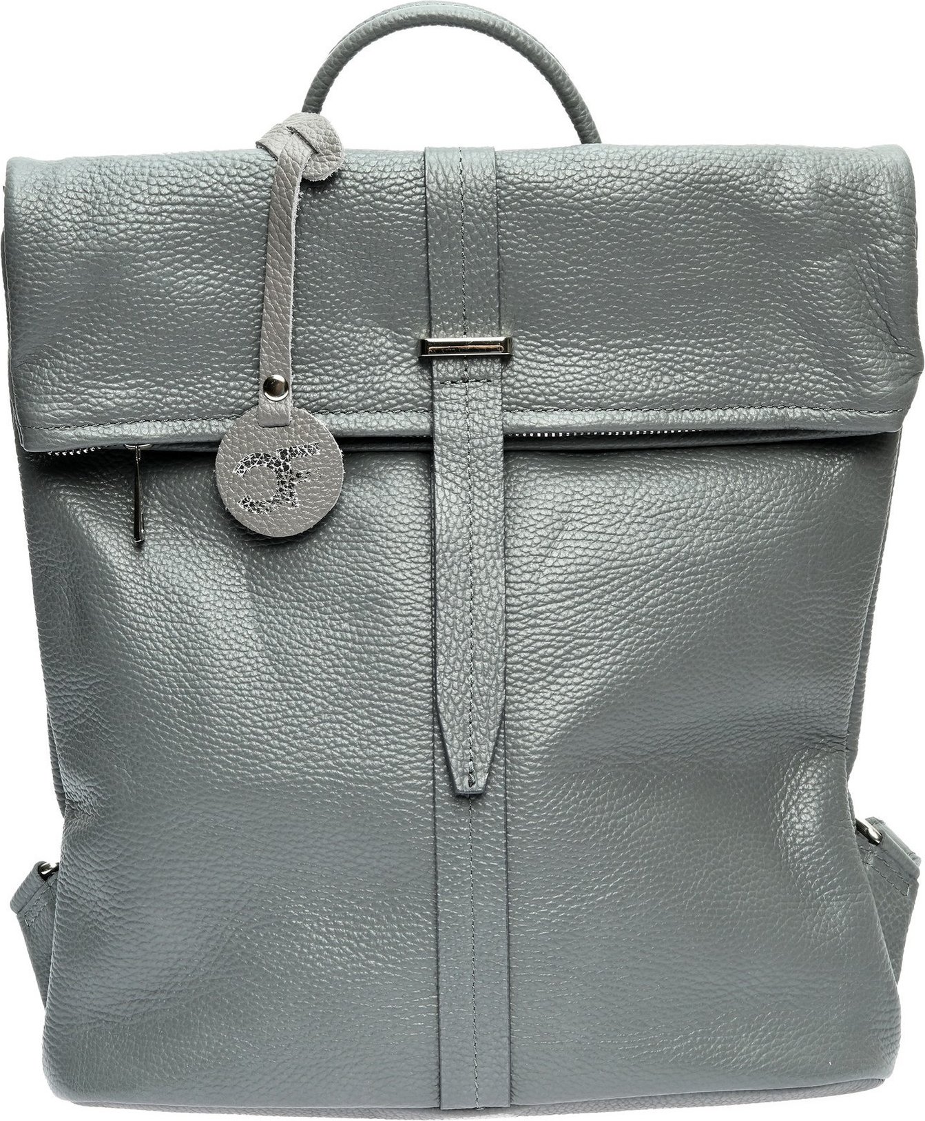 Carla Ferreri Graue Lederhandtasche