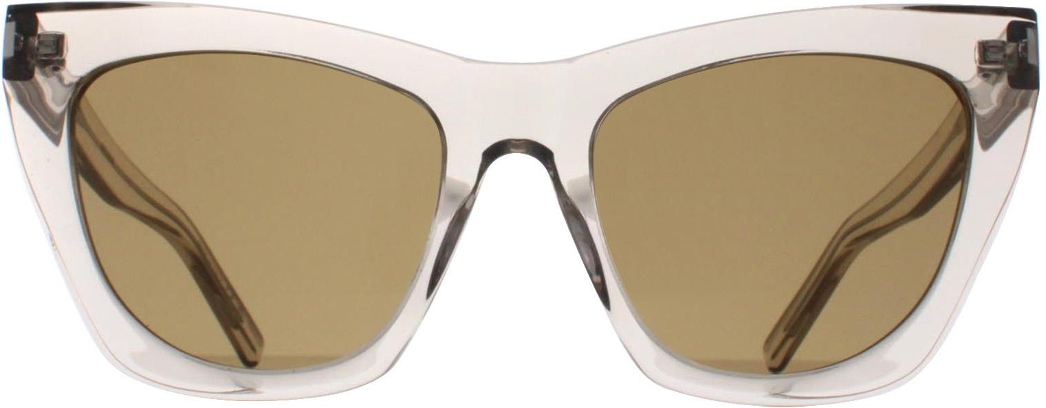 Saint Laurent Cat Eye Damen Transparent Beige Braun SL214 Kate