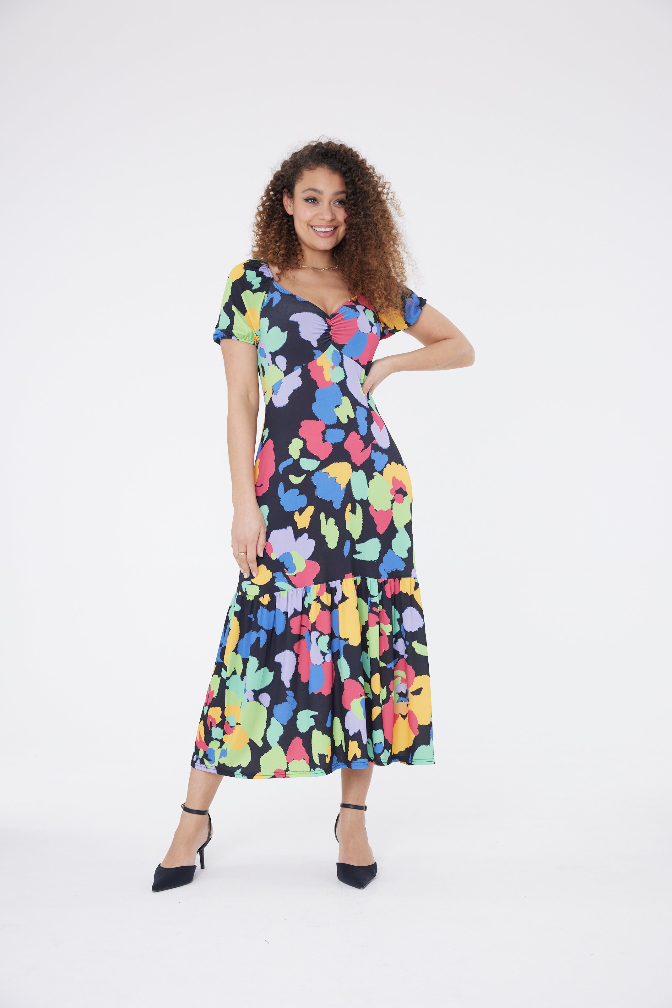 Fleur Mehrfarbiges Maxikleid